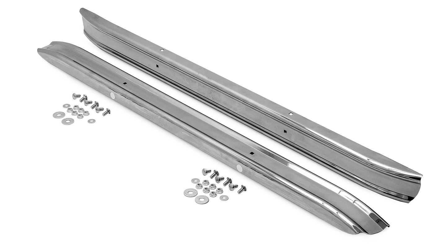 Stock Chrome Bumpers, Front & Rear, 66-77 Ford Bronco