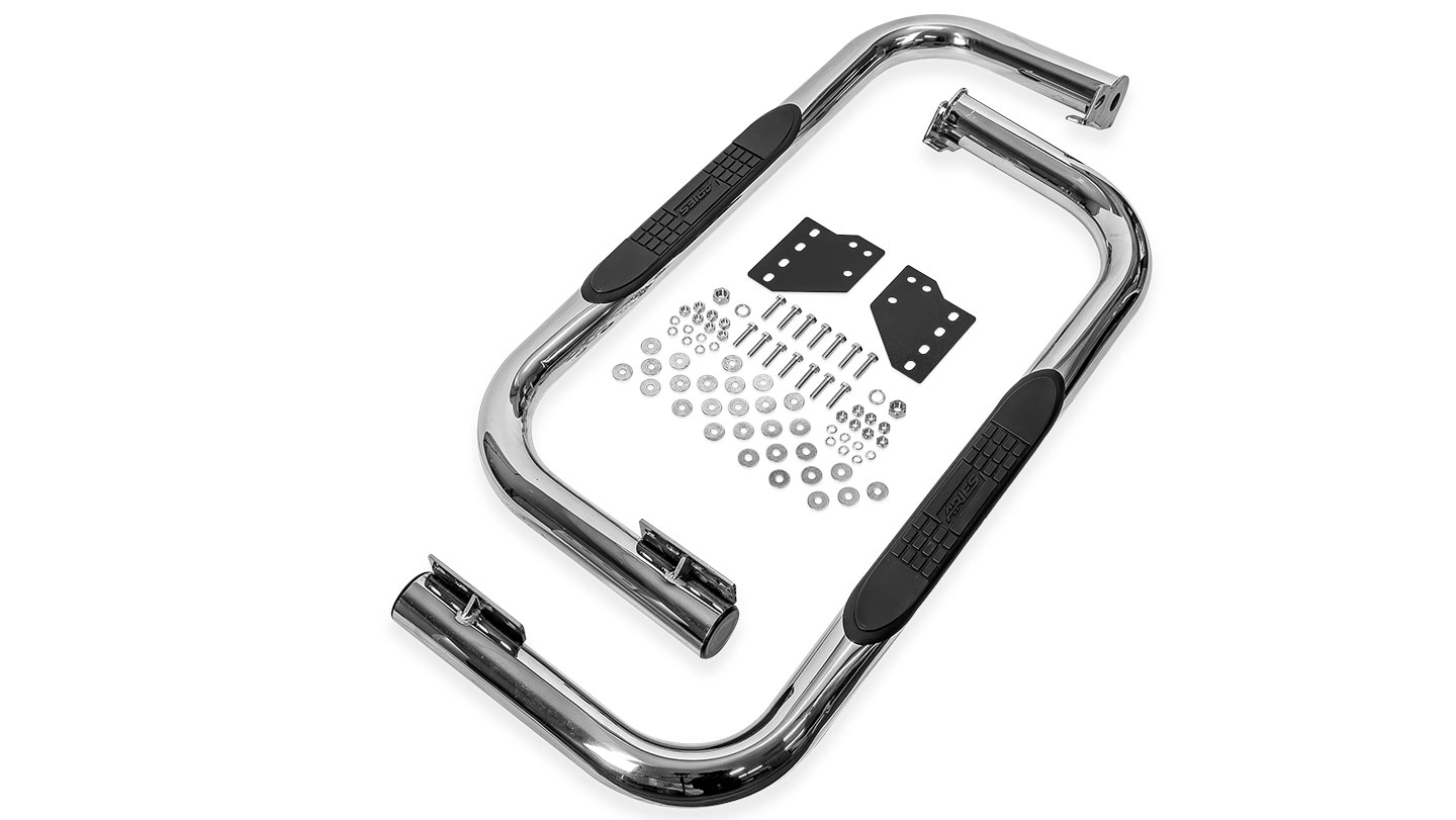 Stainless Nerf Bars w/Step, 3 inch Dia, 66-77 Ford Bronco