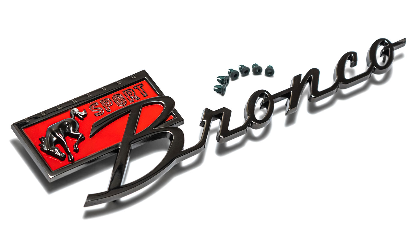 Black Chrome Bronco Sport Fender Emblem