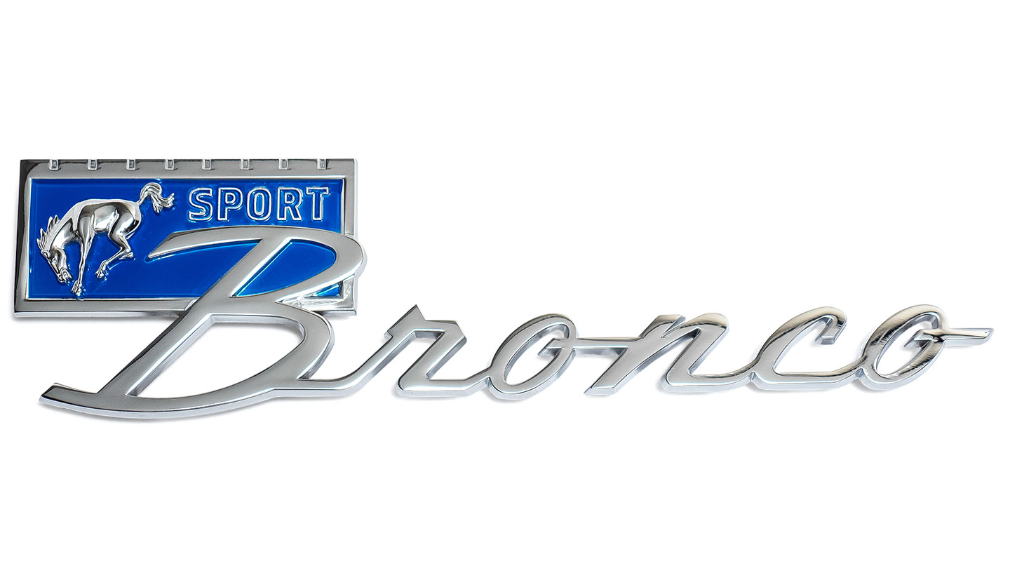 Bronco Sport Fender Emblem with Blue Badge