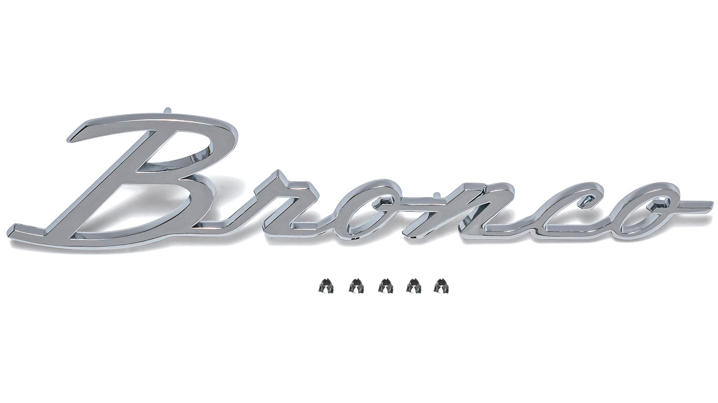 Bronco Script Fender Emblem - 66-77 Ford Bronco