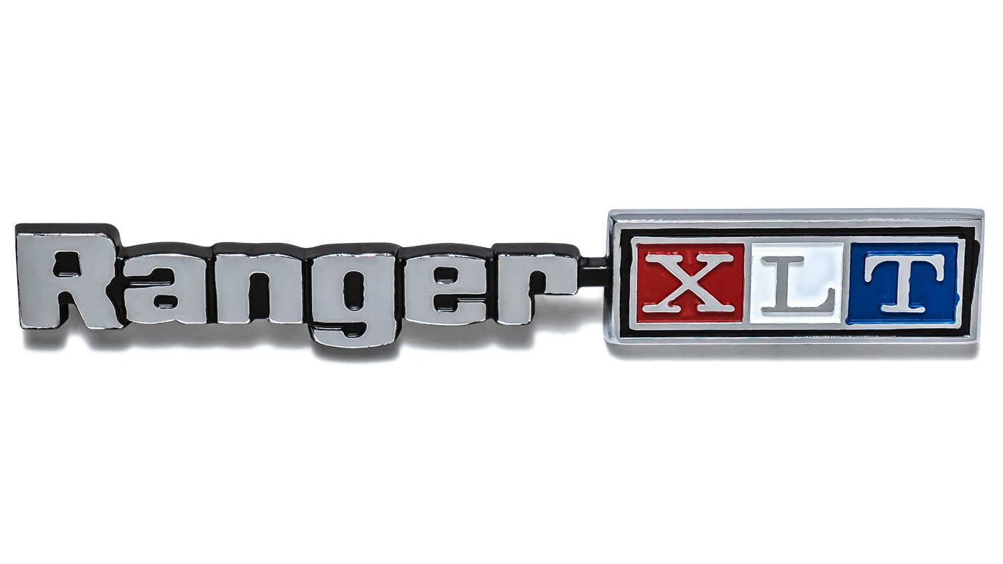RANGER XLT Glove Box Door Emblem, 73-76 Ford Truck