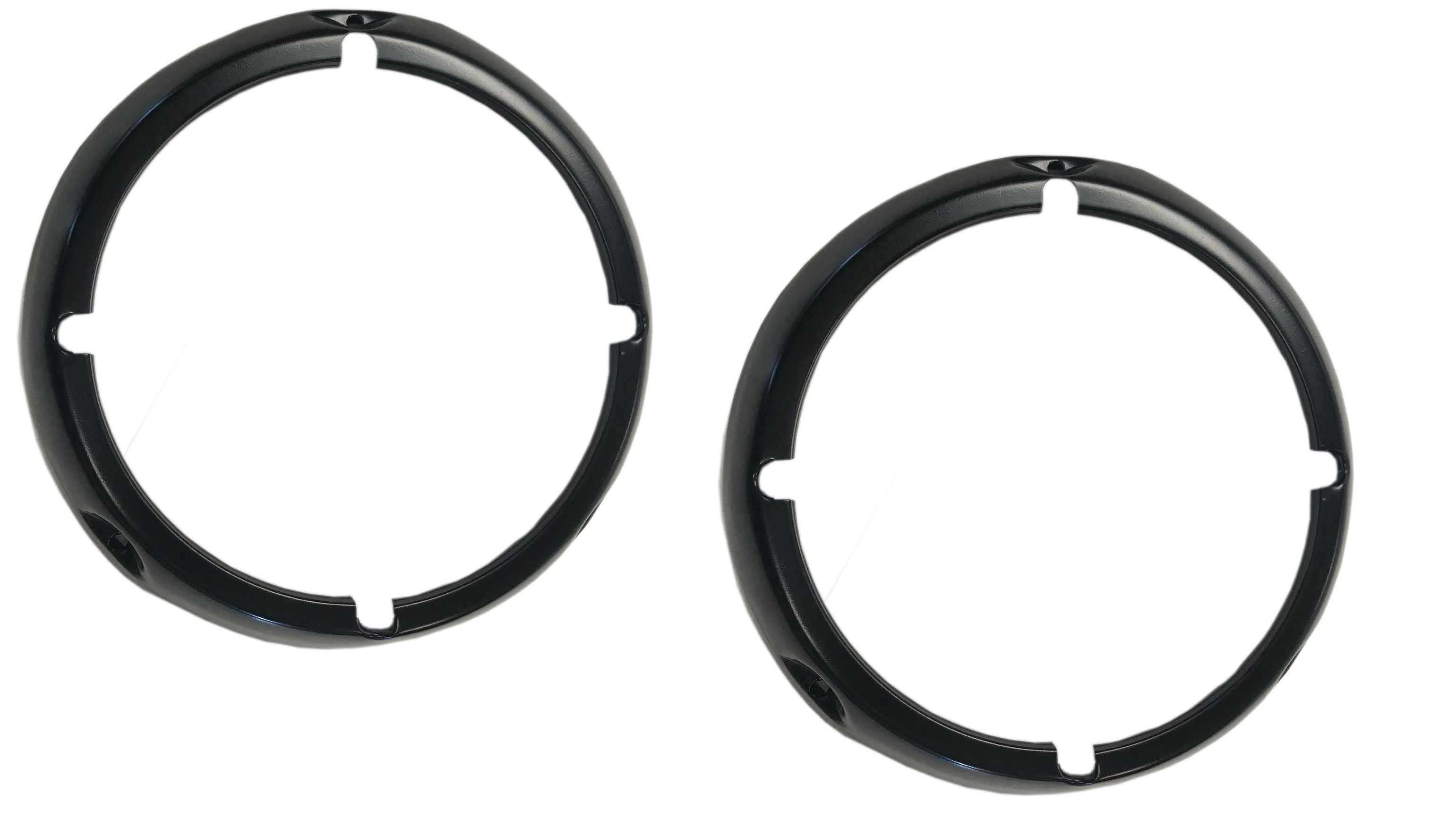 Black Headlight Bezel Rings, 71-77 Ford Bronco, pair
