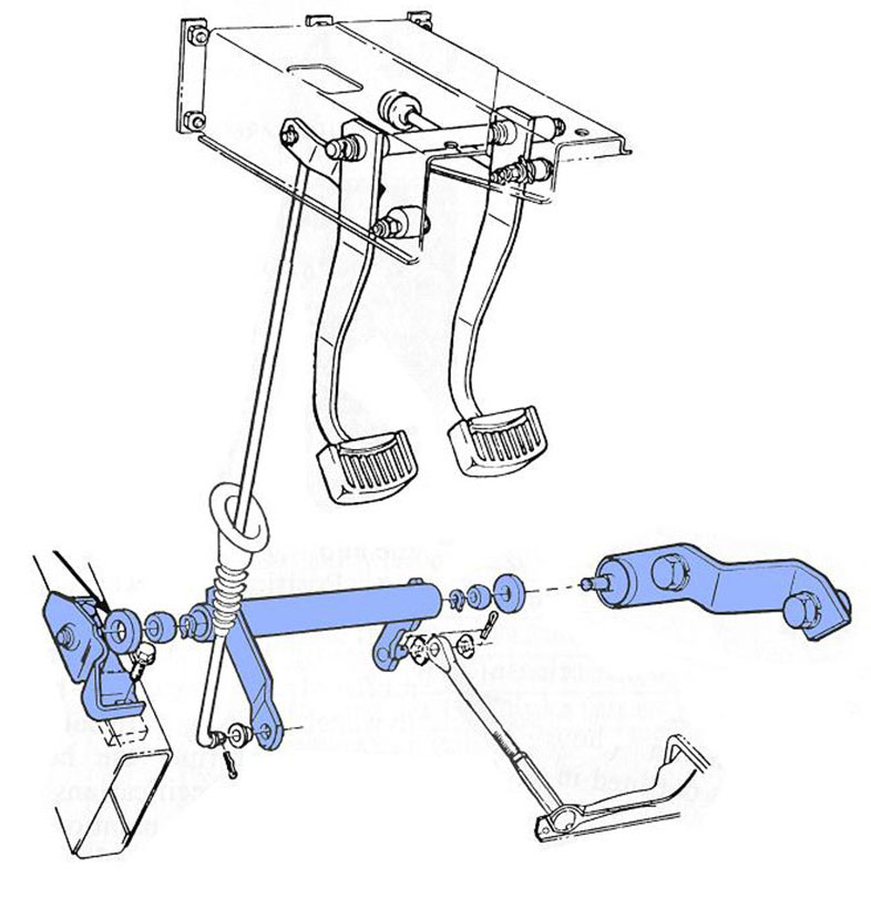 V8 Clutch Bell Crank Kit - 3 piece, 289/302/351W