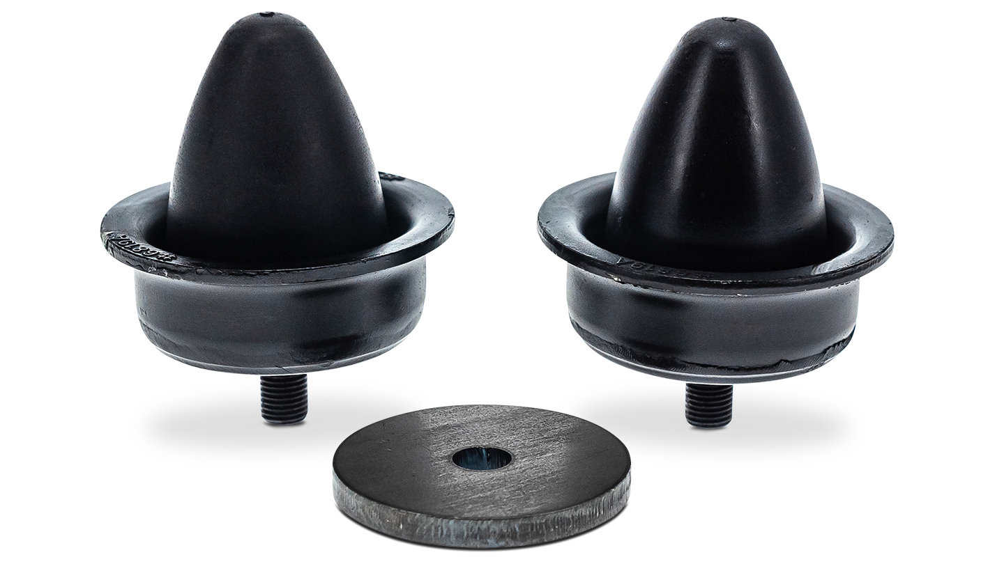 Front Axle Bump Stop Kit w/Spacer Washer, 66-77 Ford Bronco
