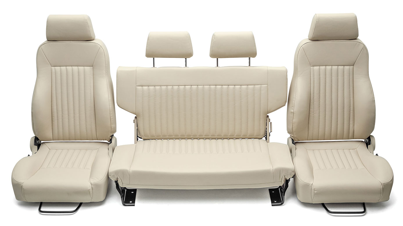 Premium Parchment Early Bronco Seats - Front & Rear
