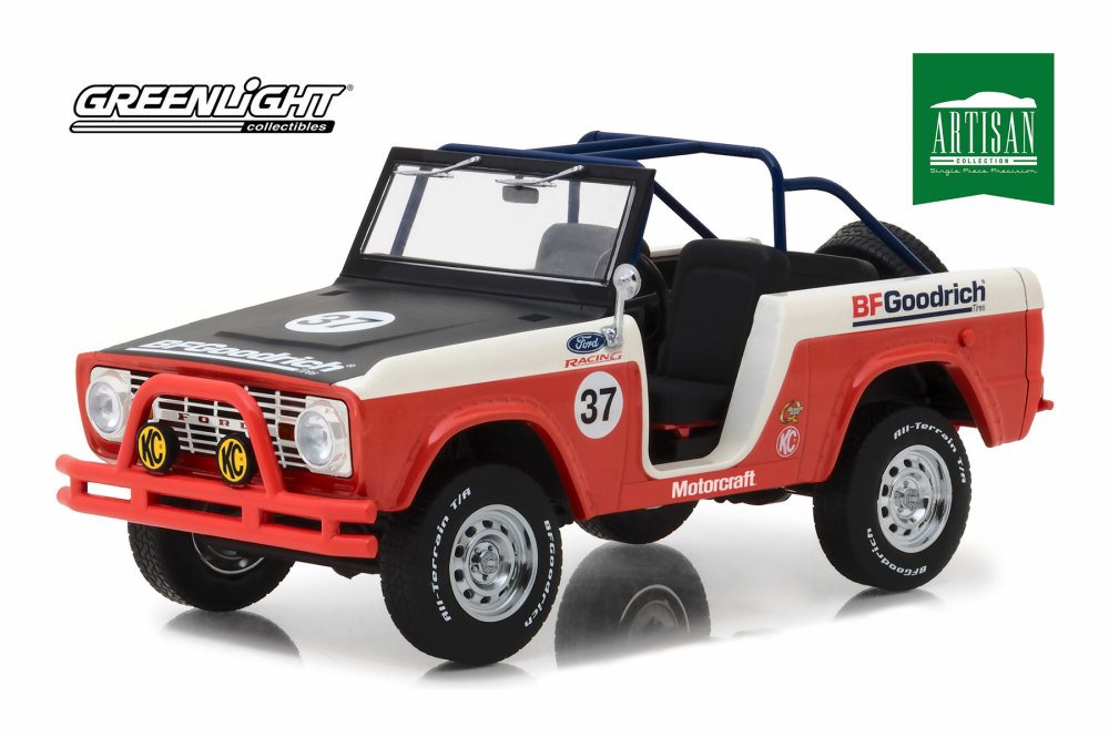 Image for product 1966-ford-baja-bronco---37-bfgoodrich-tires-1-18-artisan-greenlight-die-cast
