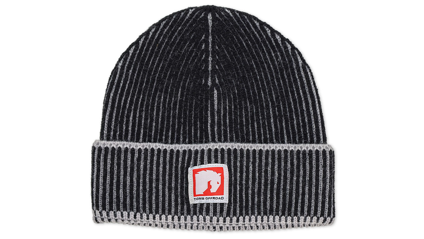 TOMS OFFROAD Logo Beanie - Black/Gray - One Size Fits All