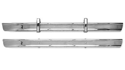 pair oe quality chrome bumpers front and rear front view