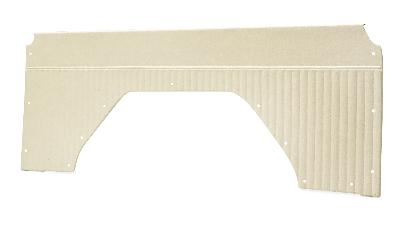 66-76 ford bronco parchment pleated quarter panel insert, passenger side
