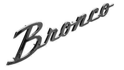 Black Chrome Fender Script Emblem for Classic Ford Bronco