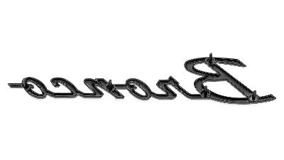 classic bronco black satin fender script emblem