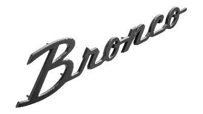 black satin ford bronco fenders script emblem