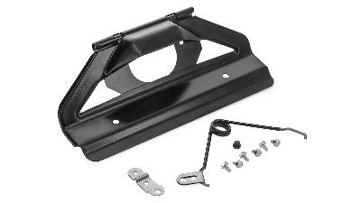 black license plate bracket assembly with retainer and spring for ford bronco