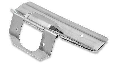 Stainless steel license plate bracket for 1966-77 Ford Bronco.