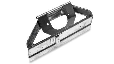 Polished stainless steel rear early Bronco license plate bracket.