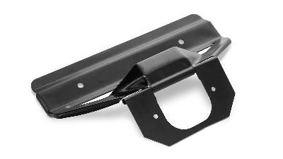 black rear license plate bracket for 66-77 ford bronco - open angled view
