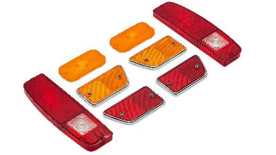 outer lens kit with taillights side reflectors and amber turn signal lenses for 68 bronco