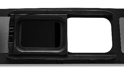 Rear sliding window for classic Ford Bronco half cab top.