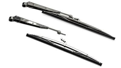 stainless polished wiper arm and blade kit