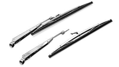 first gen bronco polished stainless wiper arm and blade kit