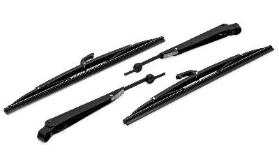 black stainless wiper arm and blade kit for early bronco