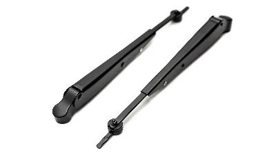 flip style wiper arm and blade kit, black stainless 