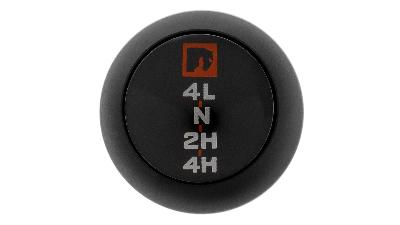 toms offroad black billet t-style shift knob for ford bronco, top view