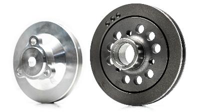 Classic Ford Bronco harmonic balancer and pulley set for six cylinder 170ci or 200ci engine.