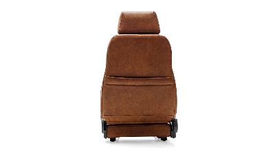 First generation Bronco front bucket seat in walnut brown faux leather by TOMS OFFROAD