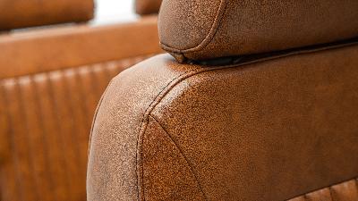 Walnut brown leatherette custom Bronco seats