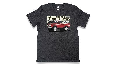 TOMS OFFROAD T-shirt with red side view classic SUV