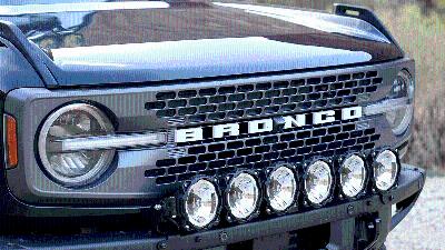 Gen 6 Ford Bronco KC HiLites Pro6 Bumper Light Bar Kit