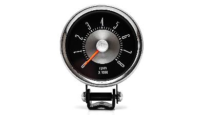 classic Ford Bronco tachometer face with mounting cup