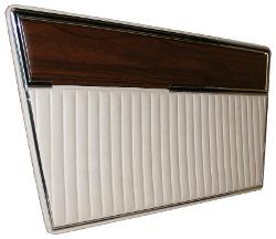 Door Panels - Deluxe, Parchment w/Woodgrain, Pair, 68-77 Ford Bronco 