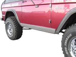 Diamond Plate Rocker Panel Covers, 66-77 Ford Bronco *CLOSEOUT