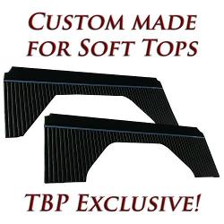 Black Vinyl Quarter Panel Inserts for Soft Top, 66-76 Ford Bronco