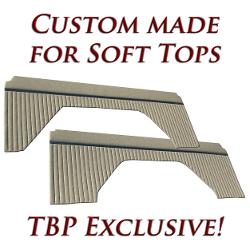 Parchment Vinyl Quarter Panel Inserts for Soft Top, 66-76 Ford Bronco