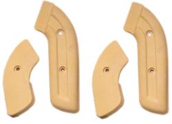 Parchment Front Bucket Seat Hinge Covers, 68-77 Ford Bronco 